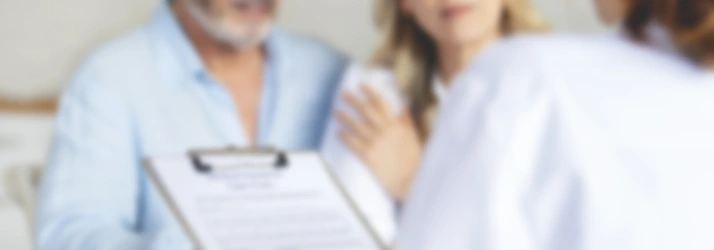 Blurred image of a healthcare consultation