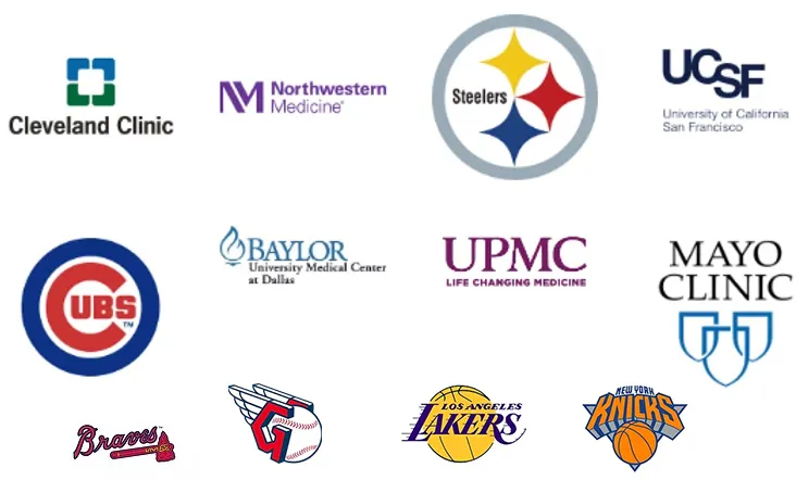 Collection of various organizational logos